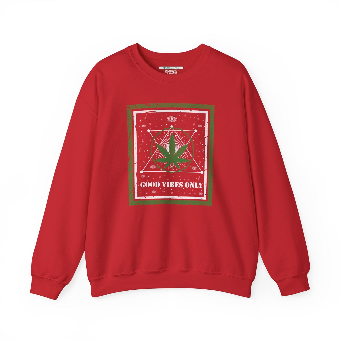 Cannabis -- Good Vibes Only (Adult Unisex Crewneck Sweatshirt)