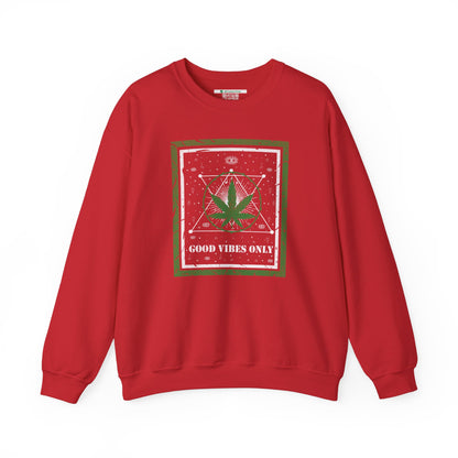 Cannabis -- Good Vibes Only (Adult Unisex Crewneck Sweatshirt)
