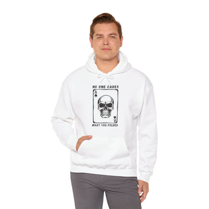 No One Cares What You Folded (Adult Unisex Hooded Sweatshirt)