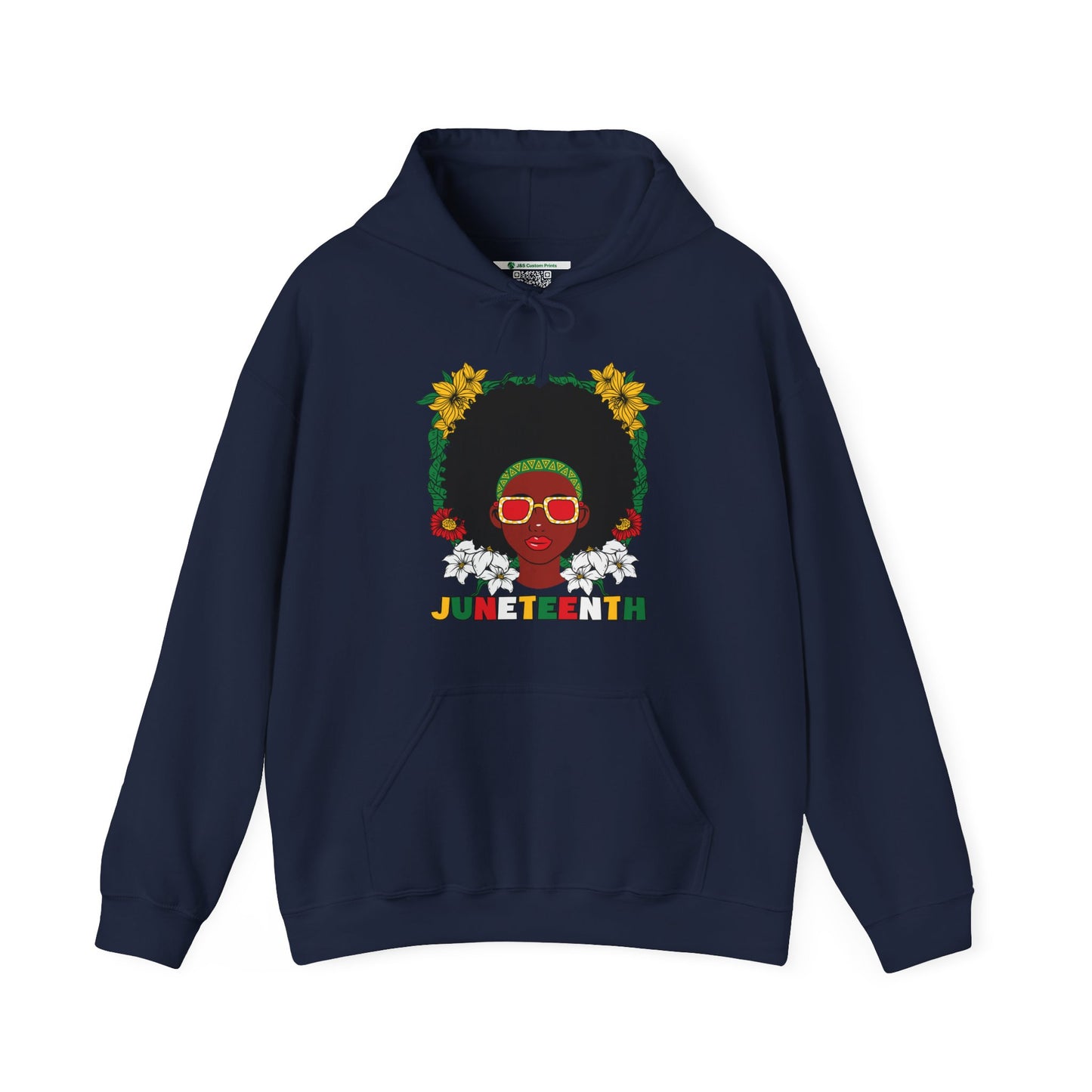 Juneteenth -- Afrocentric Design (Adult Unisex Hooded Sweatshirt)