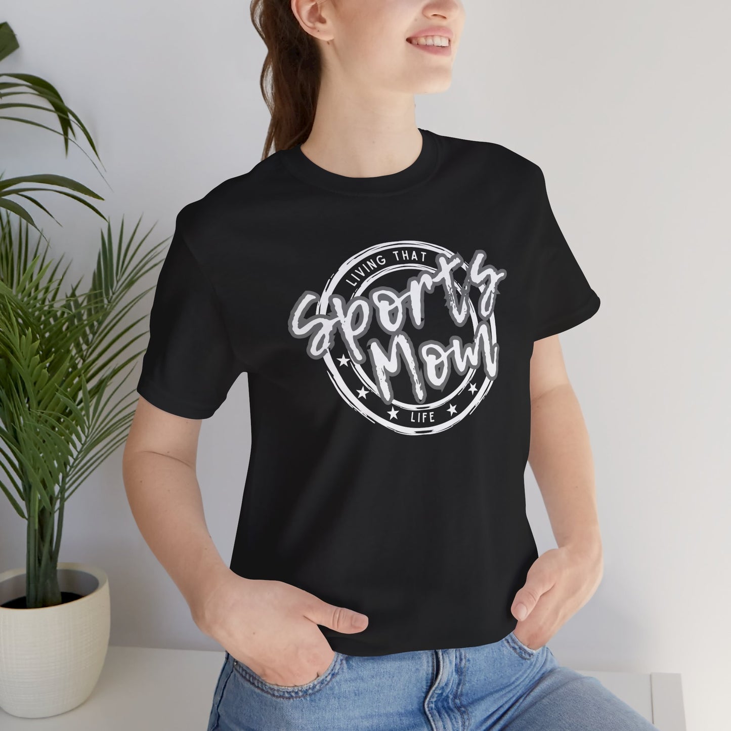 Sports Mom -- Gray Font (Adult Unisex Tee)