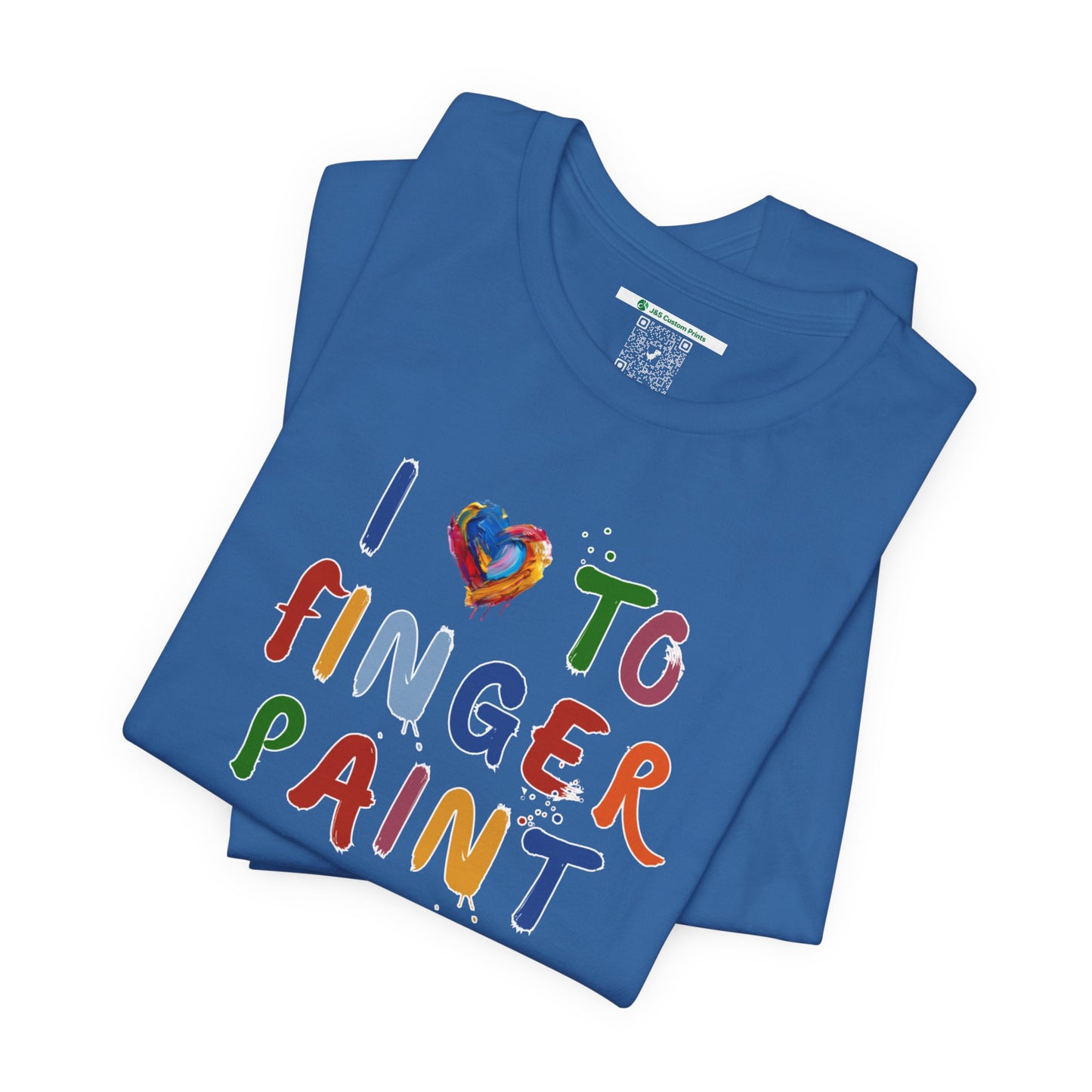 Matching Couple's Set -- I Love to Fingerpaint (Adult Unisex Tee)