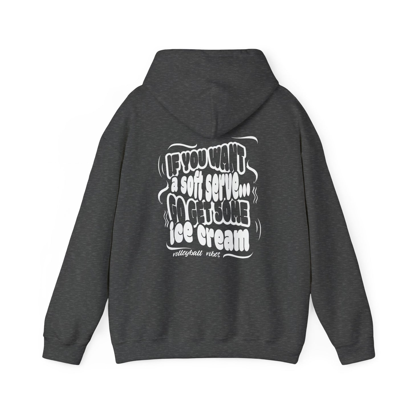 Volleyball Soft Serve (Adult Unisex Hooded Sweatshirt)