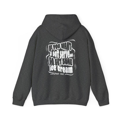 Volleyball Soft Serve (Adult Unisex Hooded Sweatshirt)