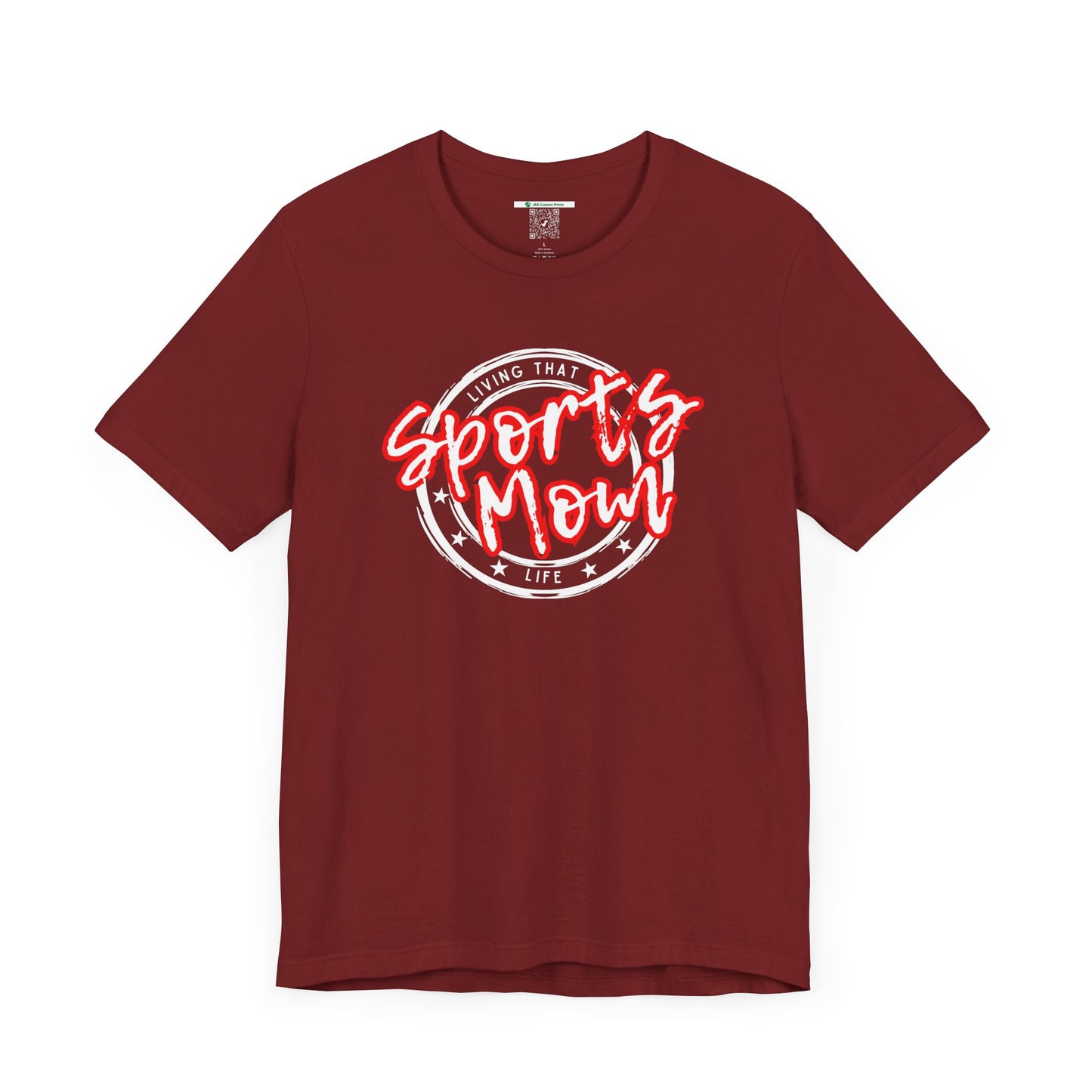 Sports Mom -- Red Font (Adult Unisex Tee)