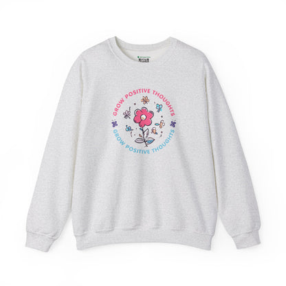 Grow Positive Thoughts Crewneck Sweatshirt - Unisex Heavy Blend
