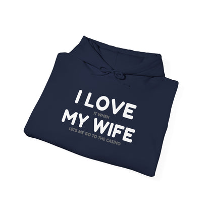 I Love My Wife (Adult Unisex Hooded Sweatshirt)
