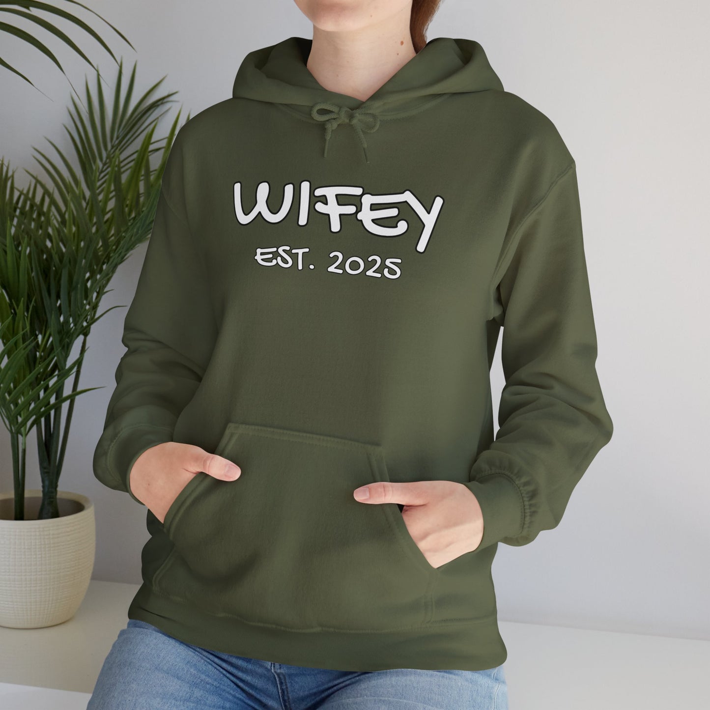 Matching Marriage Set -- "Wifey" (Adult Unisex Hooded Sweatshirt)