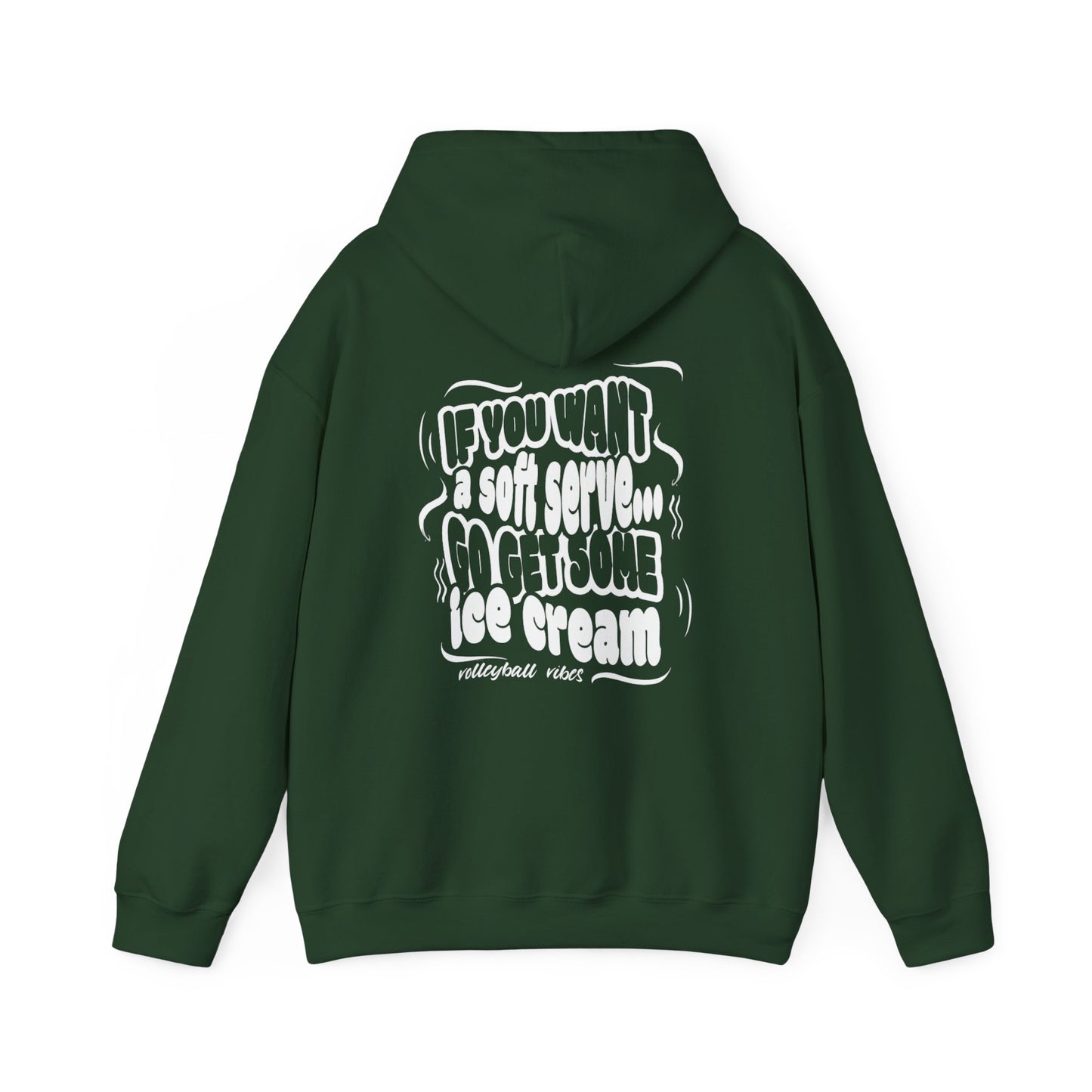 Volleyball Soft Serve (Adult Unisex Hooded Sweatshirt)
