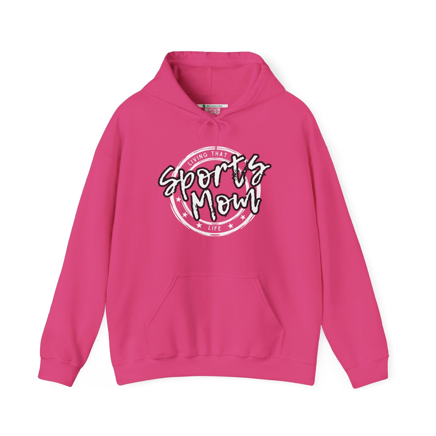 Sports Mom -- Black Font (Adult Unisex Hooded Sweatshirt)
