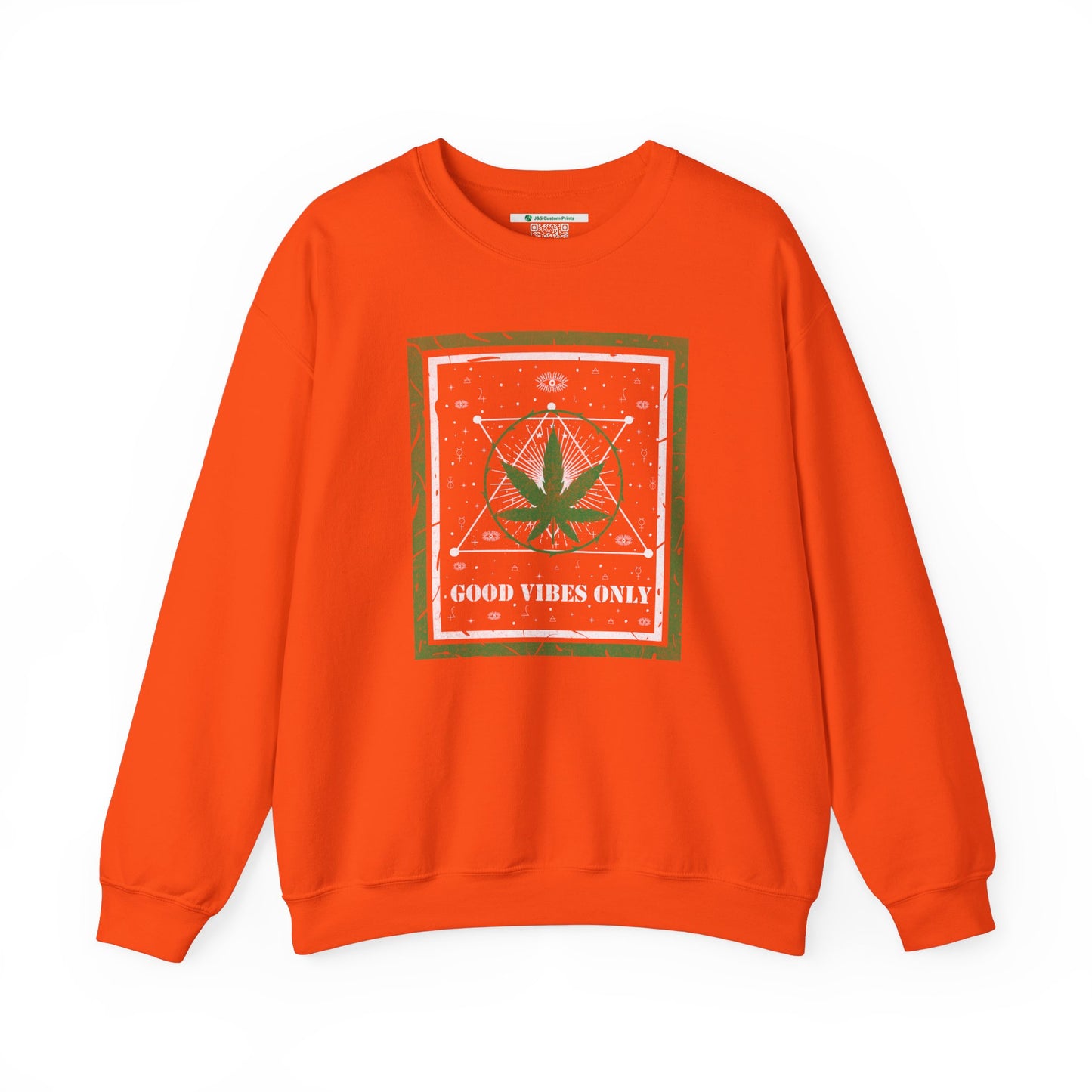 Cannabis -- Good Vibes Only (Adult Unisex Crewneck Sweatshirt)