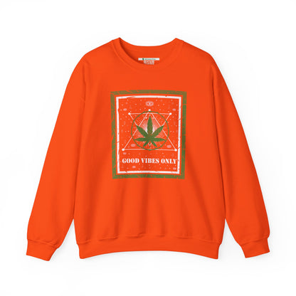 Cannabis -- Good Vibes Only (Adult Unisex Crewneck Sweatshirt)