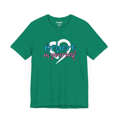 Believe In Yourself -- Pink/Blue (Adult Unisex Tee)