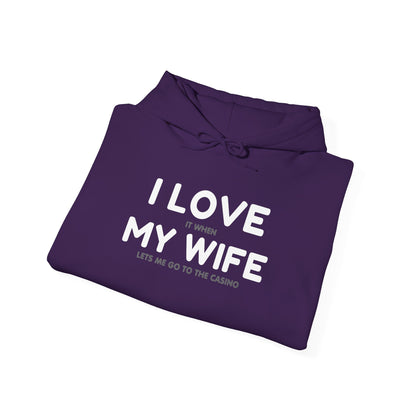 I Love My Wife (Adult Unisex Hooded Sweatshirt)