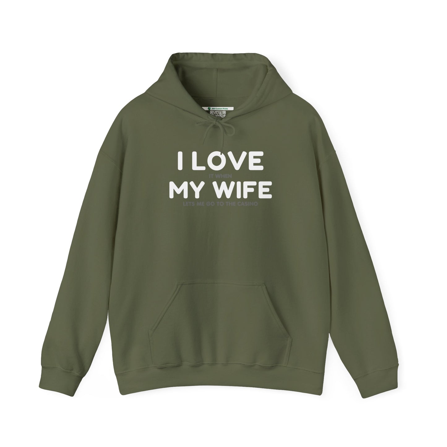 I Love My Wife (Adult Unisex Hooded Sweatshirt)