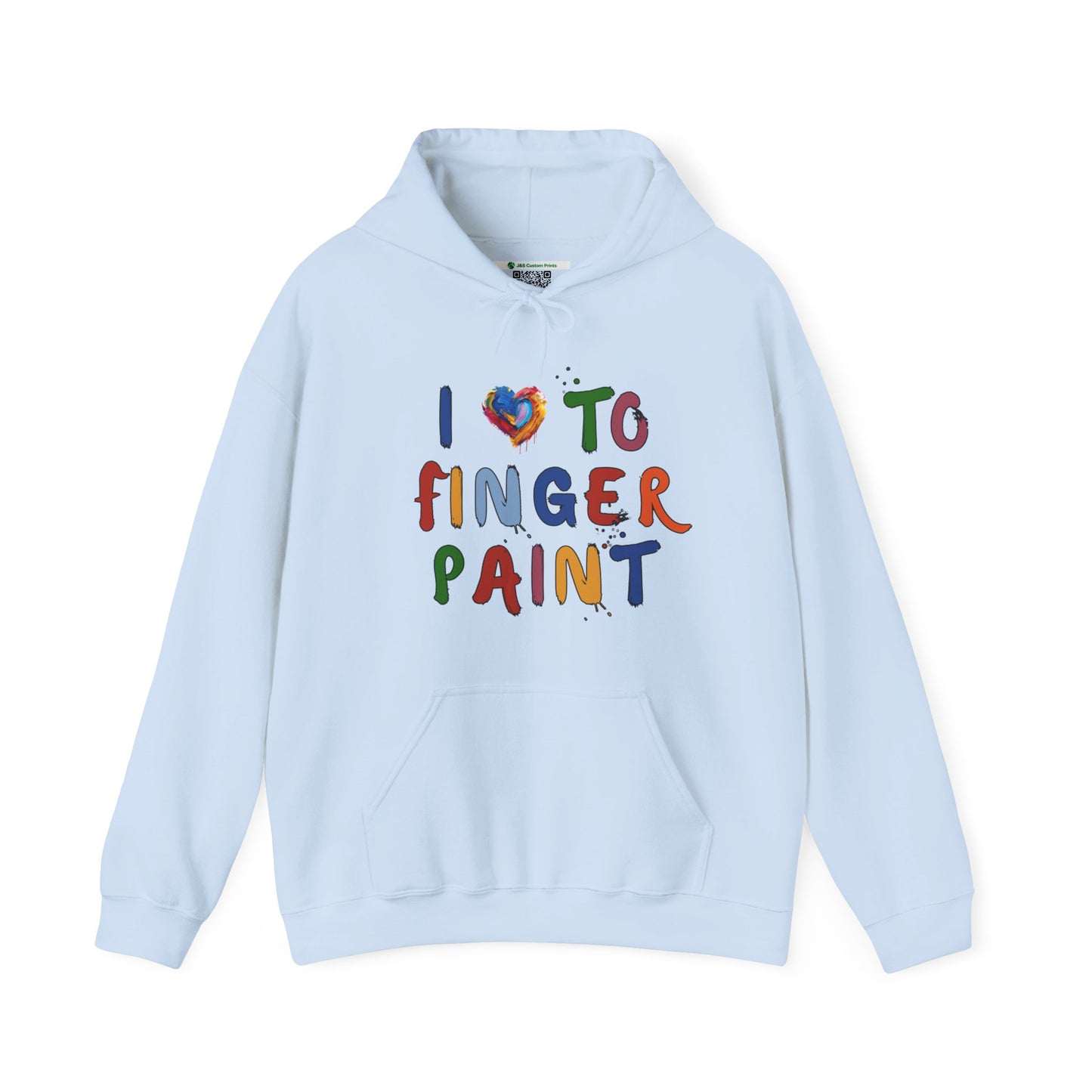 Matching Couple's Set -- I Love to Fingerpaint (Adult Unisex Hooded Sweatshirt)