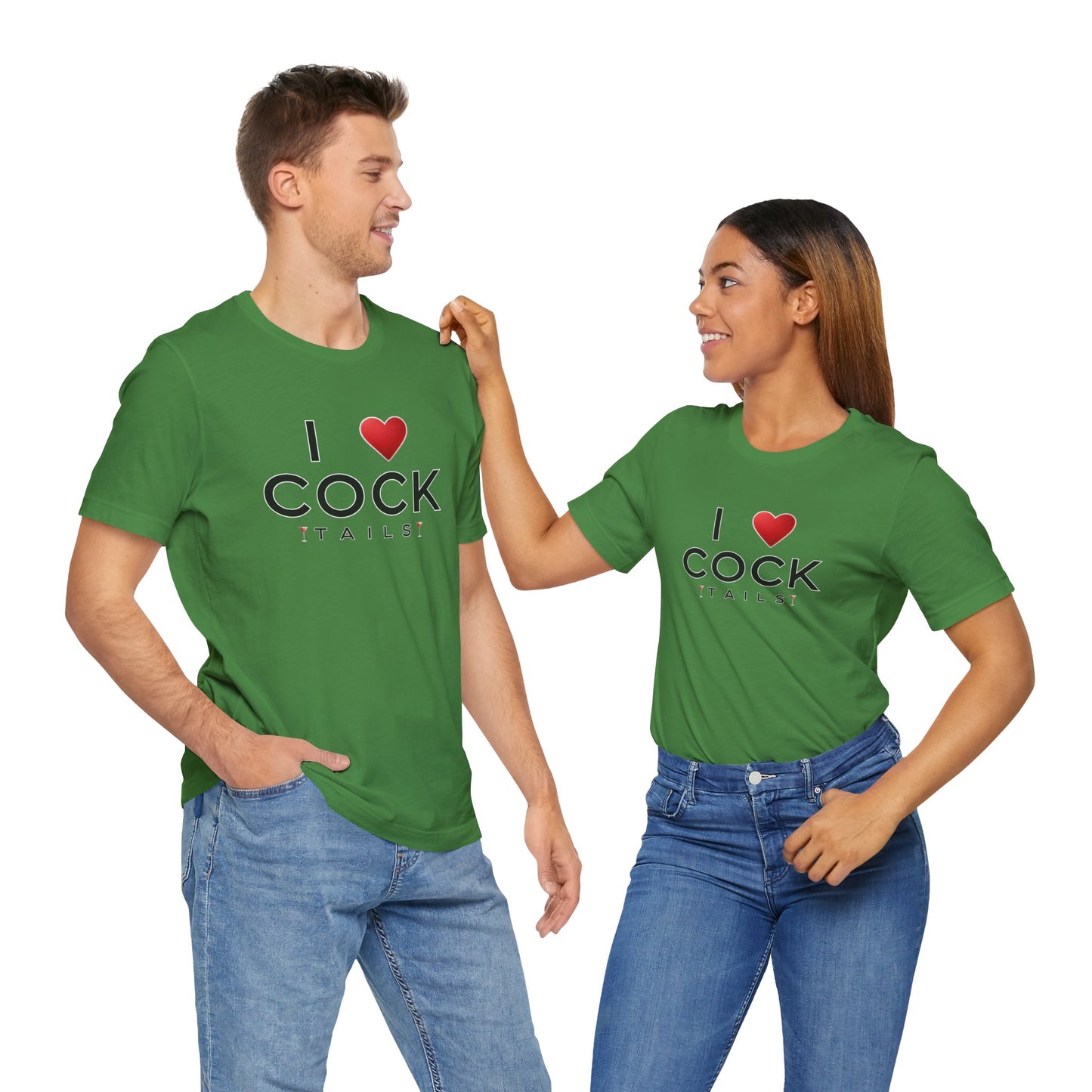 I Love Cocktails -- Simple Font (Adult Unisex Tee)