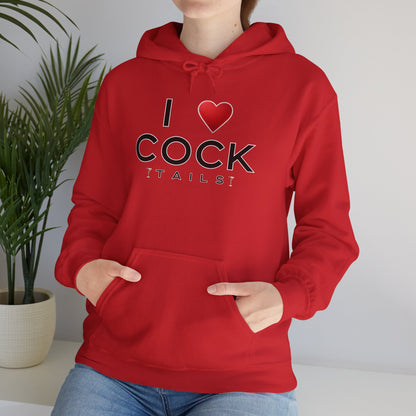 I Love Cocktails -- Simple Font (Adult Unisex Hooded Sweatshirt)
