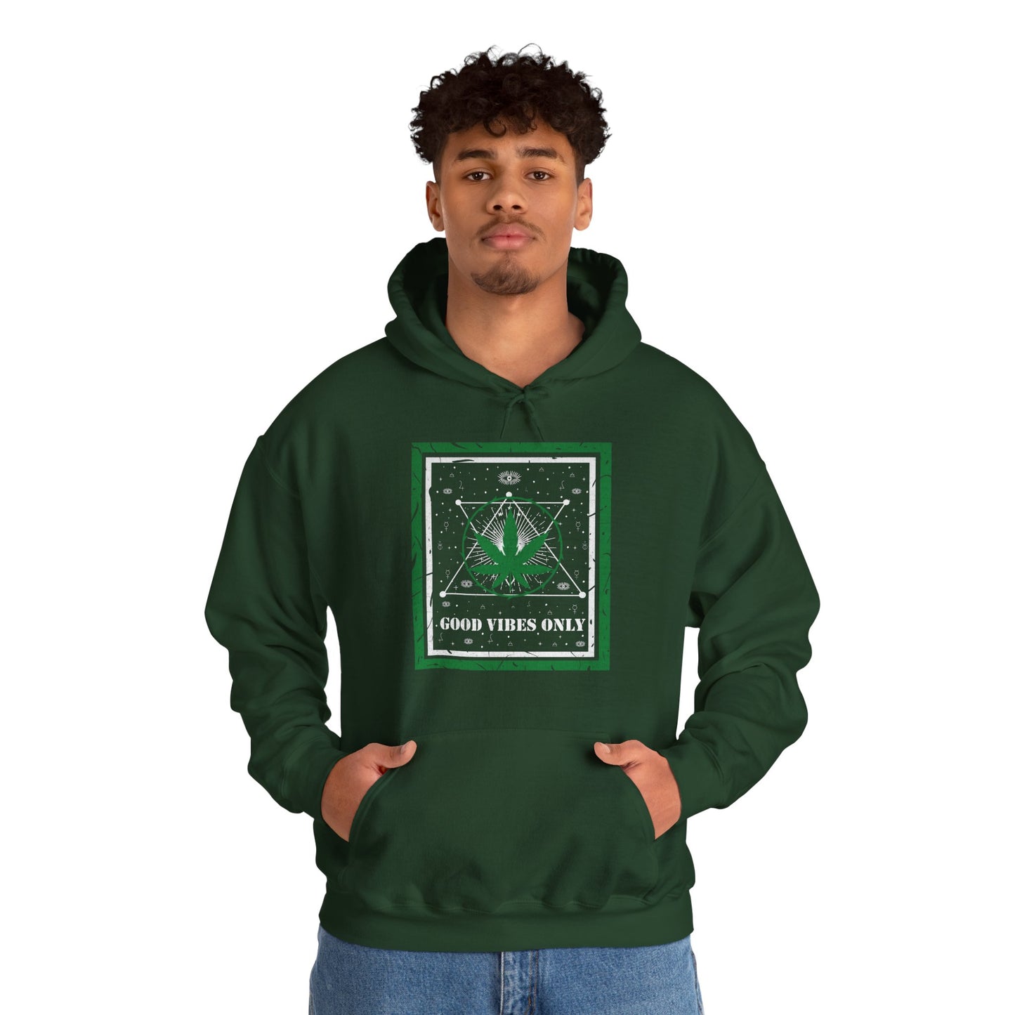 Cannabis -- Good Vibes Only (Adult Unisex Hooded Sweatshirt)