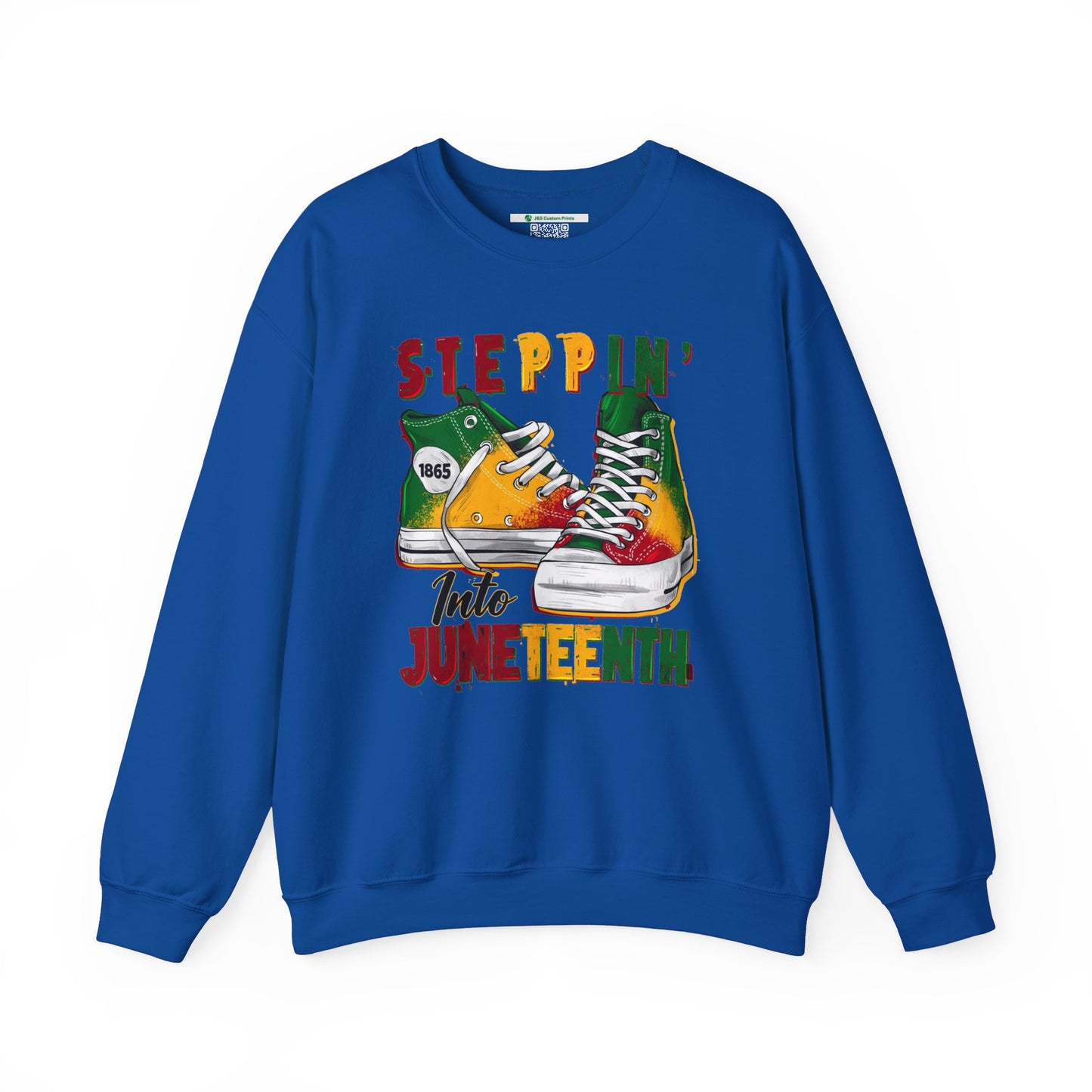 Steppin' Into Juneteenth (Adult Unisex Crewneck Sweatshirt)