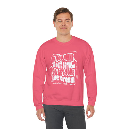 Volleyball Soft Serve (Adult Unisex Crewneck Sweatshirt)