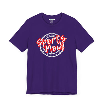 Sports Mom -- Red Font (Adult Unisex Tee)