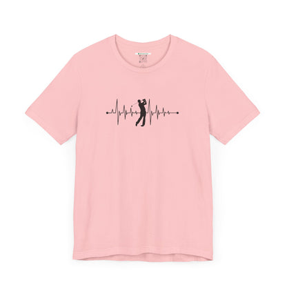 Golf Heartbeat (Adult Unisex Tee)