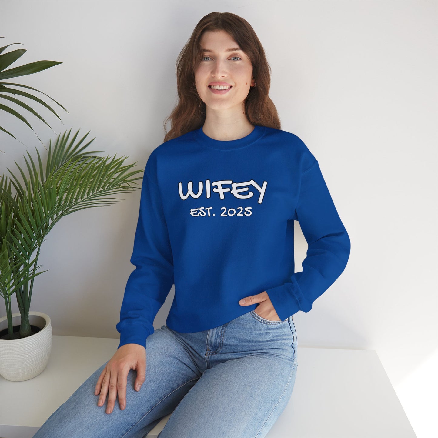 Matching Marriage Set -- "Wifey" (Adult Unisex Crewneck Sweatshirt)