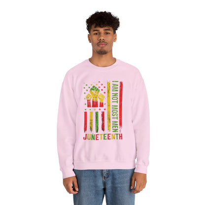 Juneteenth -- Not Most Men (Adult Unisex Crewneck Sweatshirt)