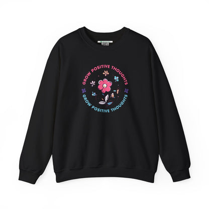 Grow Positive Thoughts Crewneck Sweatshirt - Unisex Heavy Blend