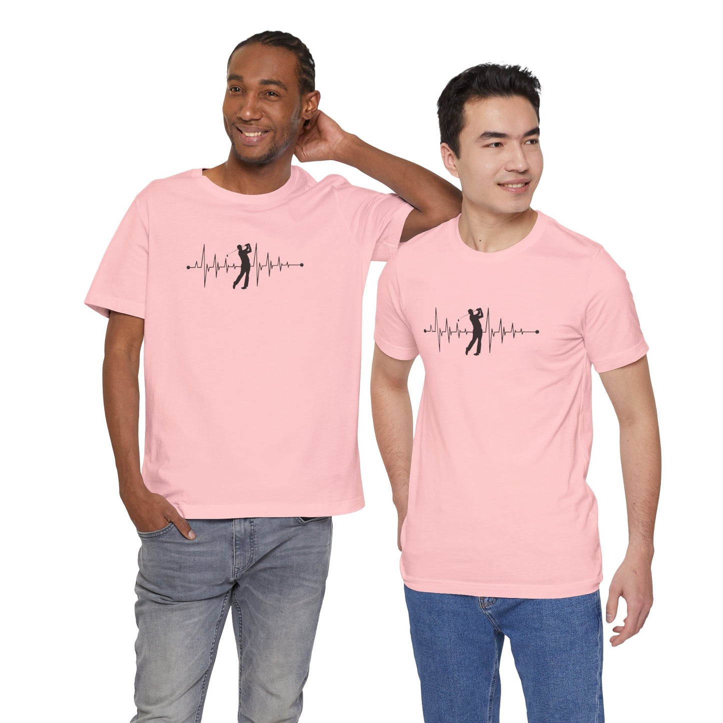 Golf Heartbeat (Adult Unisex Tee)