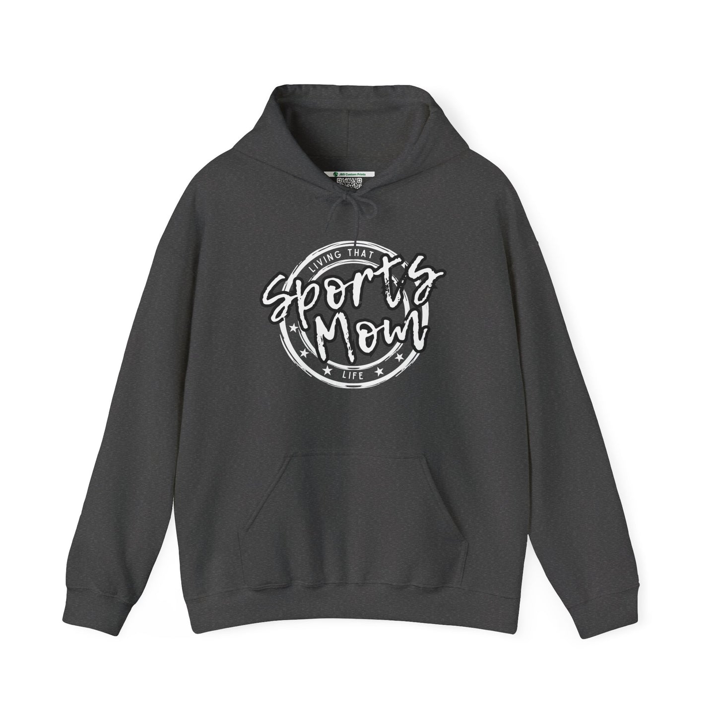 Sports Mom -- Black Font (Adult Unisex Hooded Sweatshirt)