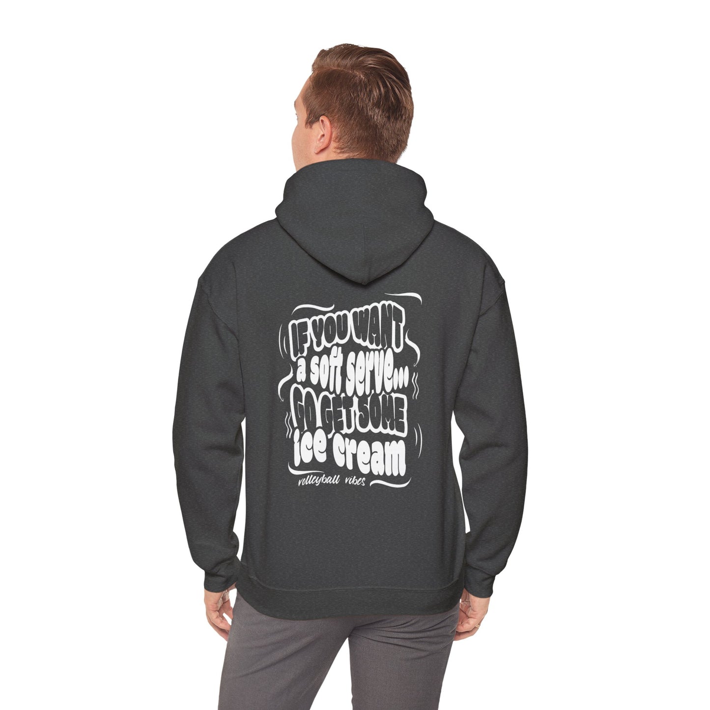 Volleyball Soft Serve (Adult Unisex Hooded Sweatshirt)