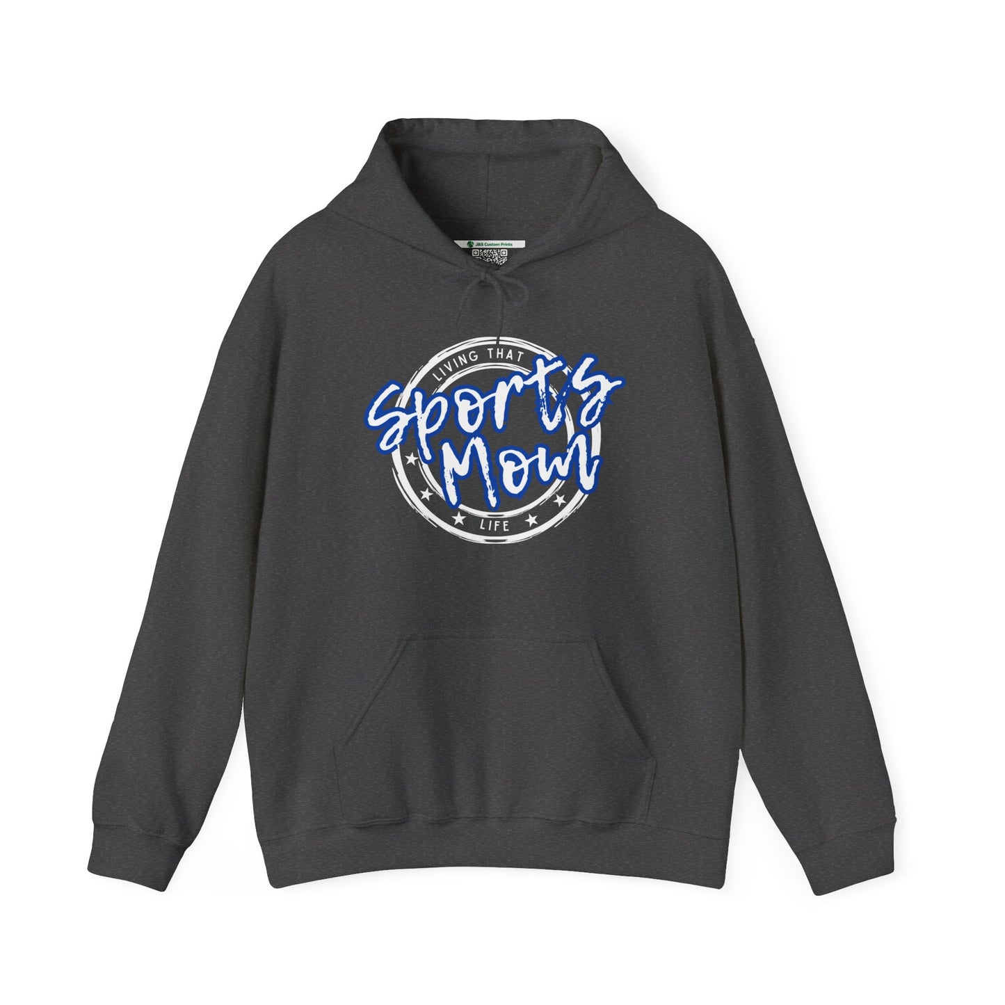 Sports Mom -- Blue Font (Adult Unisex Hooded Sweatshirt)