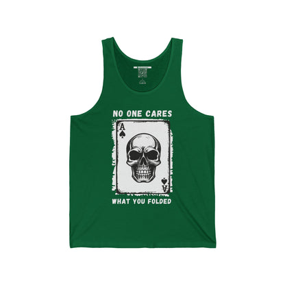 No One Cares What You Folded (Adult Unisex Tank Top)