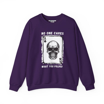 No One Cares What You Folded (Adult Unisex Crewneck Sweatshirt)