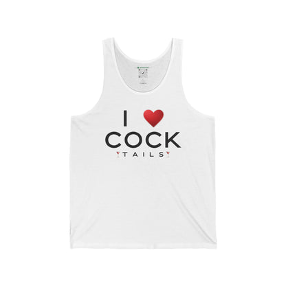 I Love Cocktails -- Simple Font (Adult Unisex Tank Top)
