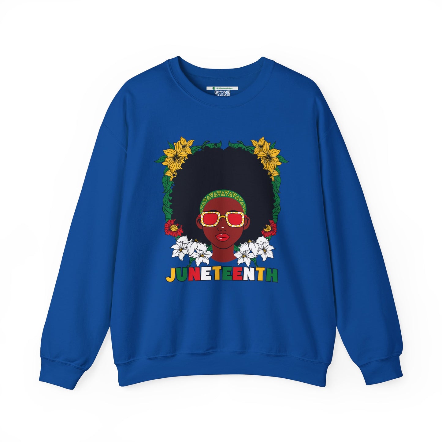 Juneteenth -- Afrocentric Design (Adult Unisex Crewneck Sweatshirt)