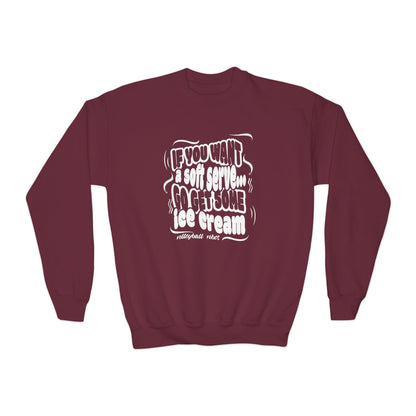 Volleyball Soft Serve (Youth Unisex Crewneck Sweatshirt)