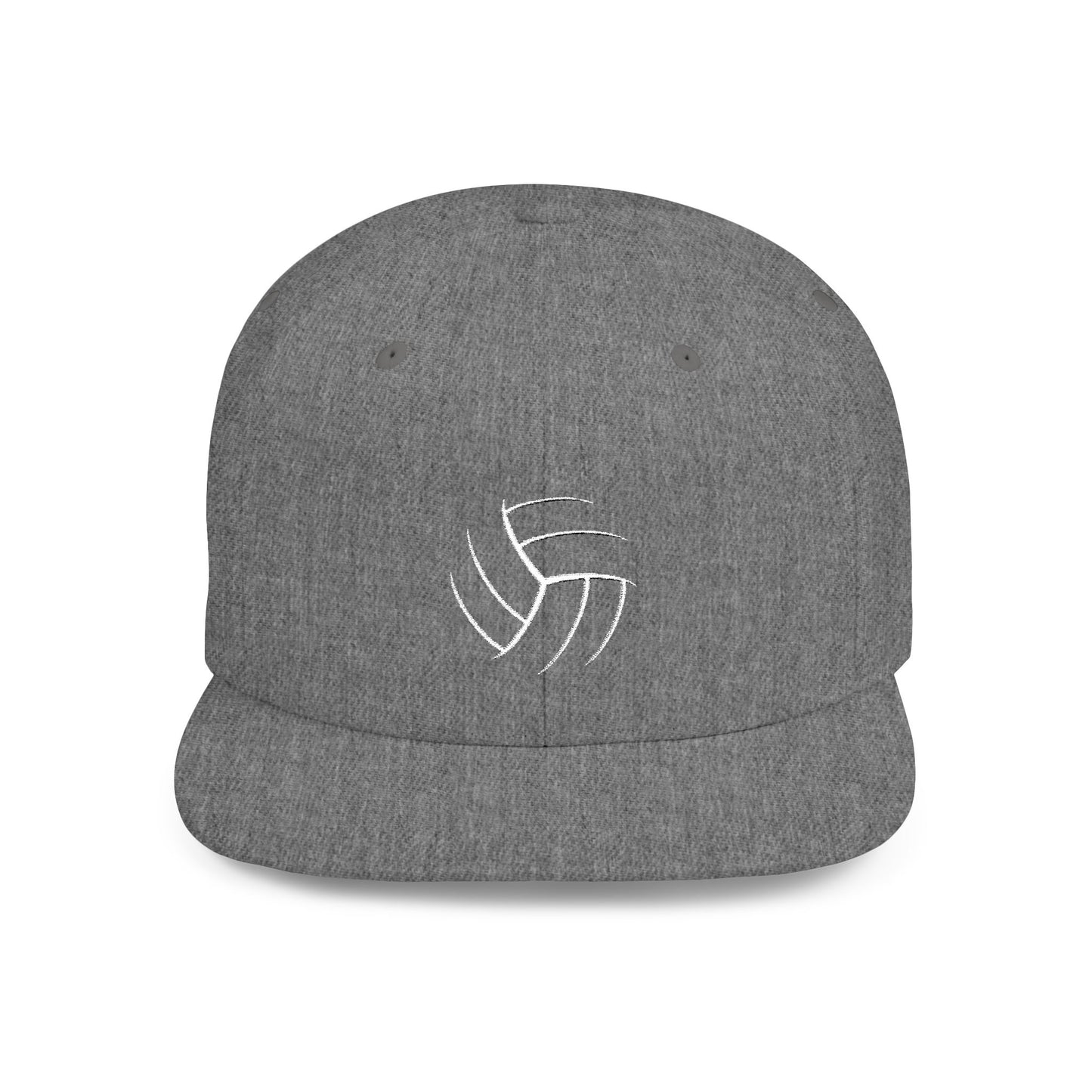 Volleyball (Embroidered Flat-Bill, Cotton, Snapback Hat)