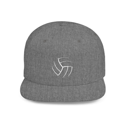 Volleyball (Embroidered Flat-Bill, Cotton, Snapback Hat)