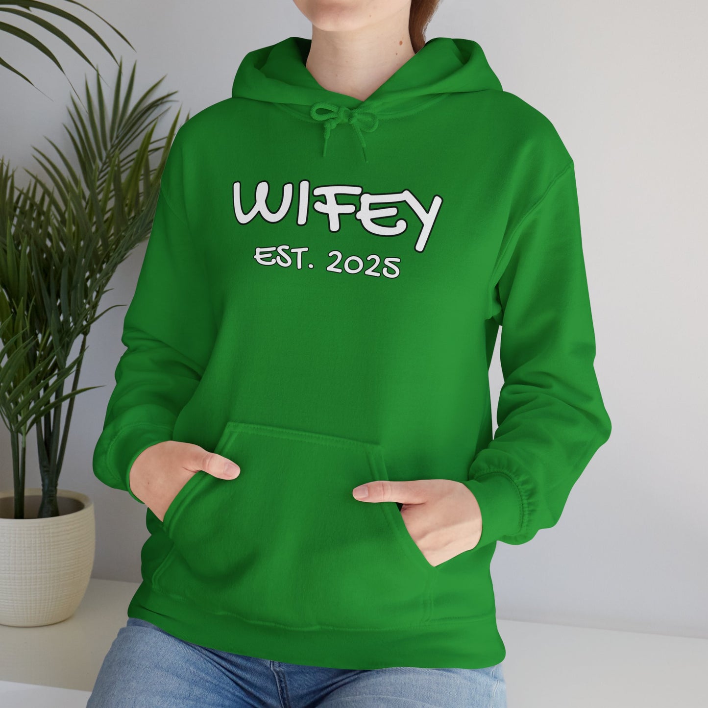 Matching Marriage Set -- "Wifey" (Adult Unisex Hooded Sweatshirt)