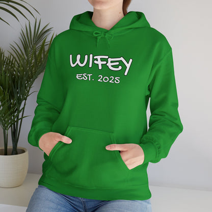 Matching Marriage Set -- "Wifey" (Adult Unisex Hooded Sweatshirt)