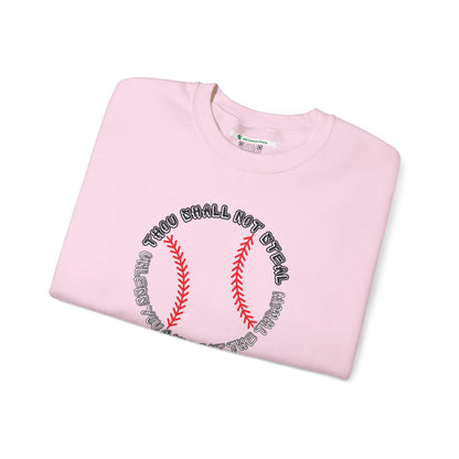 Thou Shall Not Steal Baseball (Adult Unisex Crewneck Sweatshirt)