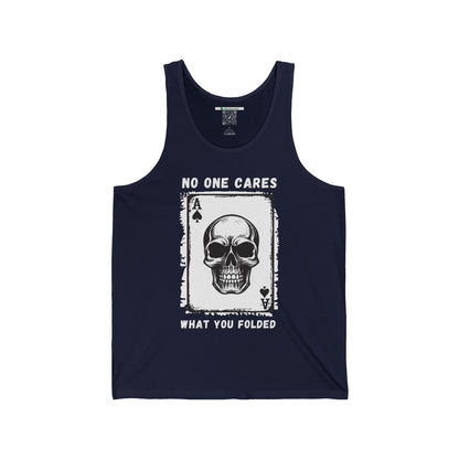 No One Cares What You Folded (Adult Unisex Tank Top)