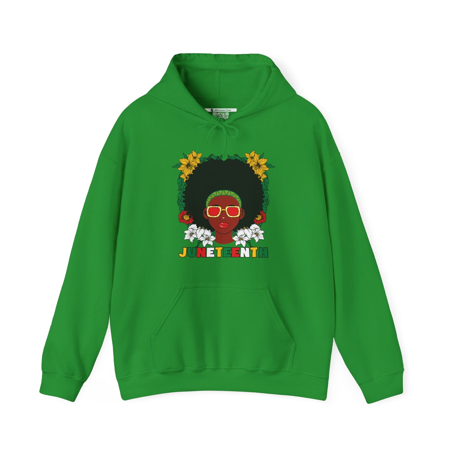 Juneteenth -- Afrocentric Design (Adult Unisex Hooded Sweatshirt)
