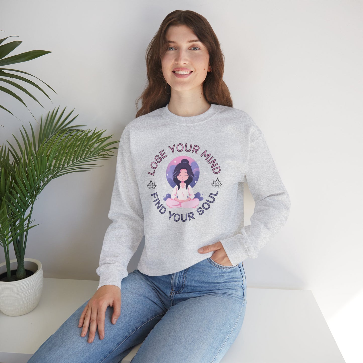 Mindful Awareness -- Meditation (Adult Unisex Crewneck Sweatshirt)