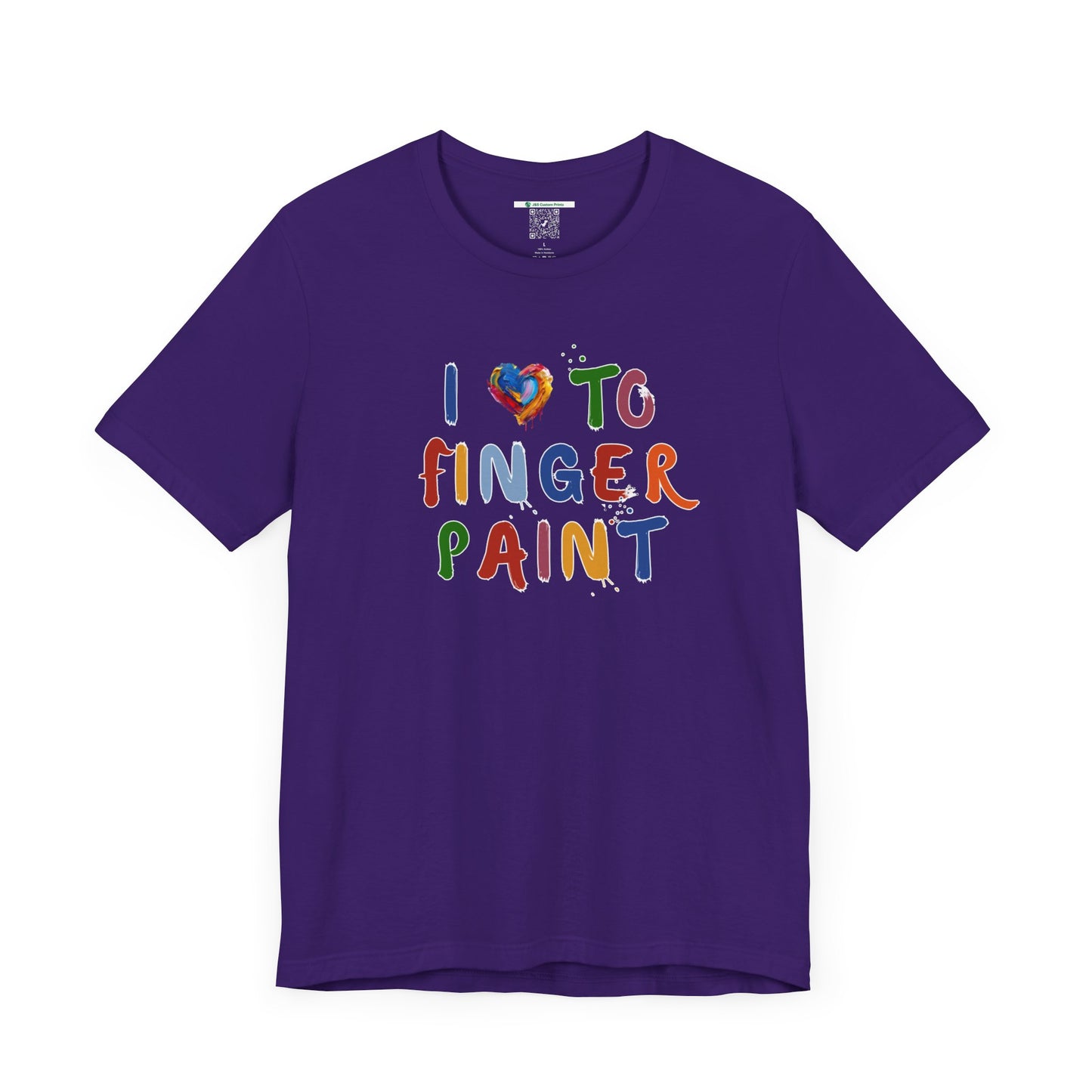 Matching Couple's Set -- I Love to Fingerpaint (Adult Unisex Tee)