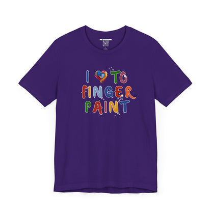 Matching Couple's Set -- I Love to Fingerpaint (Adult Unisex Tee)