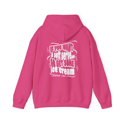 Volleyball Soft Serve (Adult Unisex Hooded Sweatshirt)